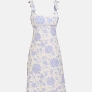 Zimmermann Postcard Tie-Shoulder Midi Dress Size 0
